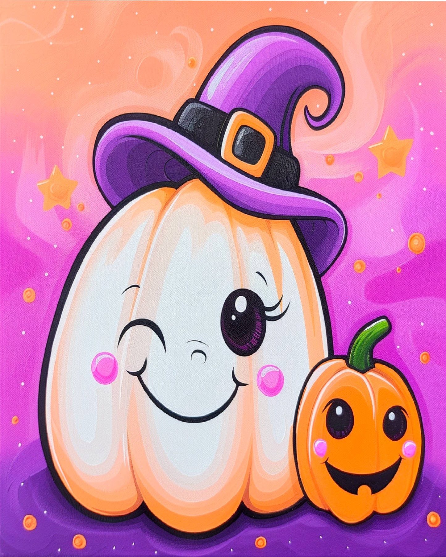 Halloween Cuties Winking Ghost
