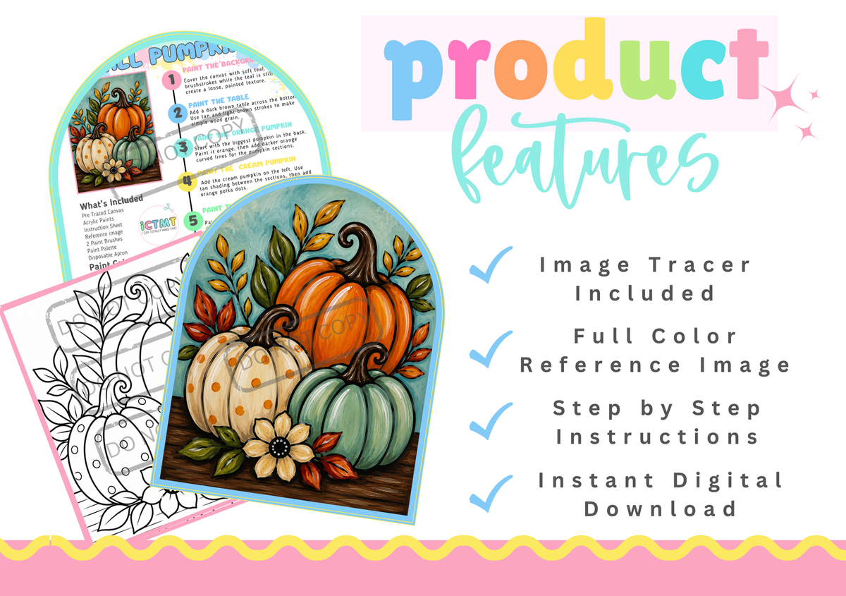 Rustic Fall Pumpkins-DIY Paint Party Kit